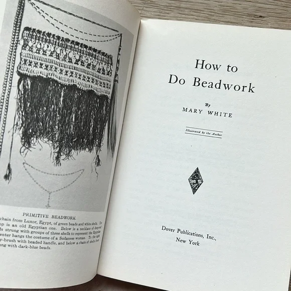 Vintage How To Do Bead Work by Mary White Softcover Reprint of 1904 Book - Picture 5 of 11